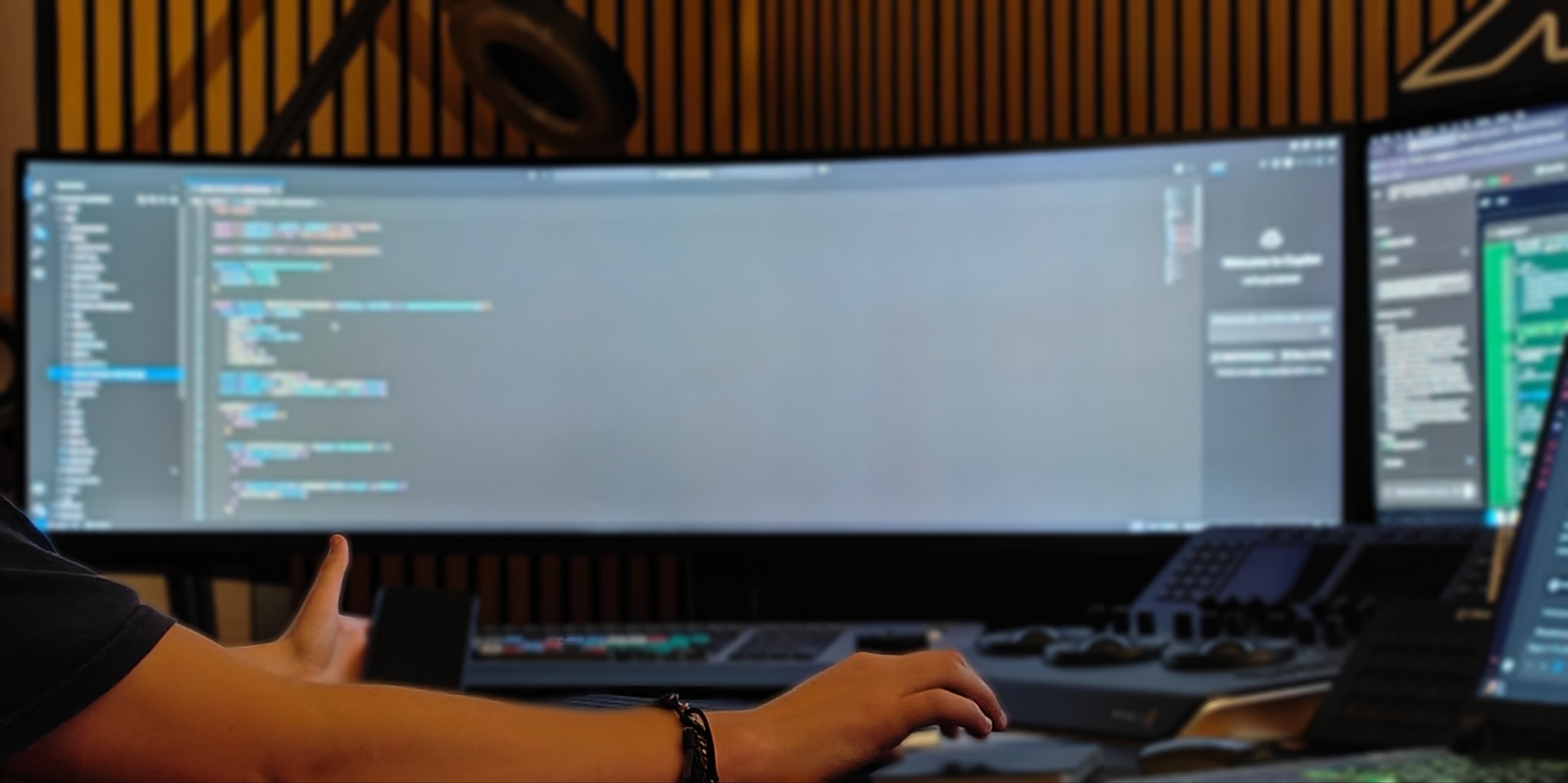 Polished workspace with modern technology